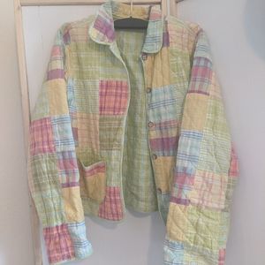 David Brooks Quilted Reversible Pastel Jacket